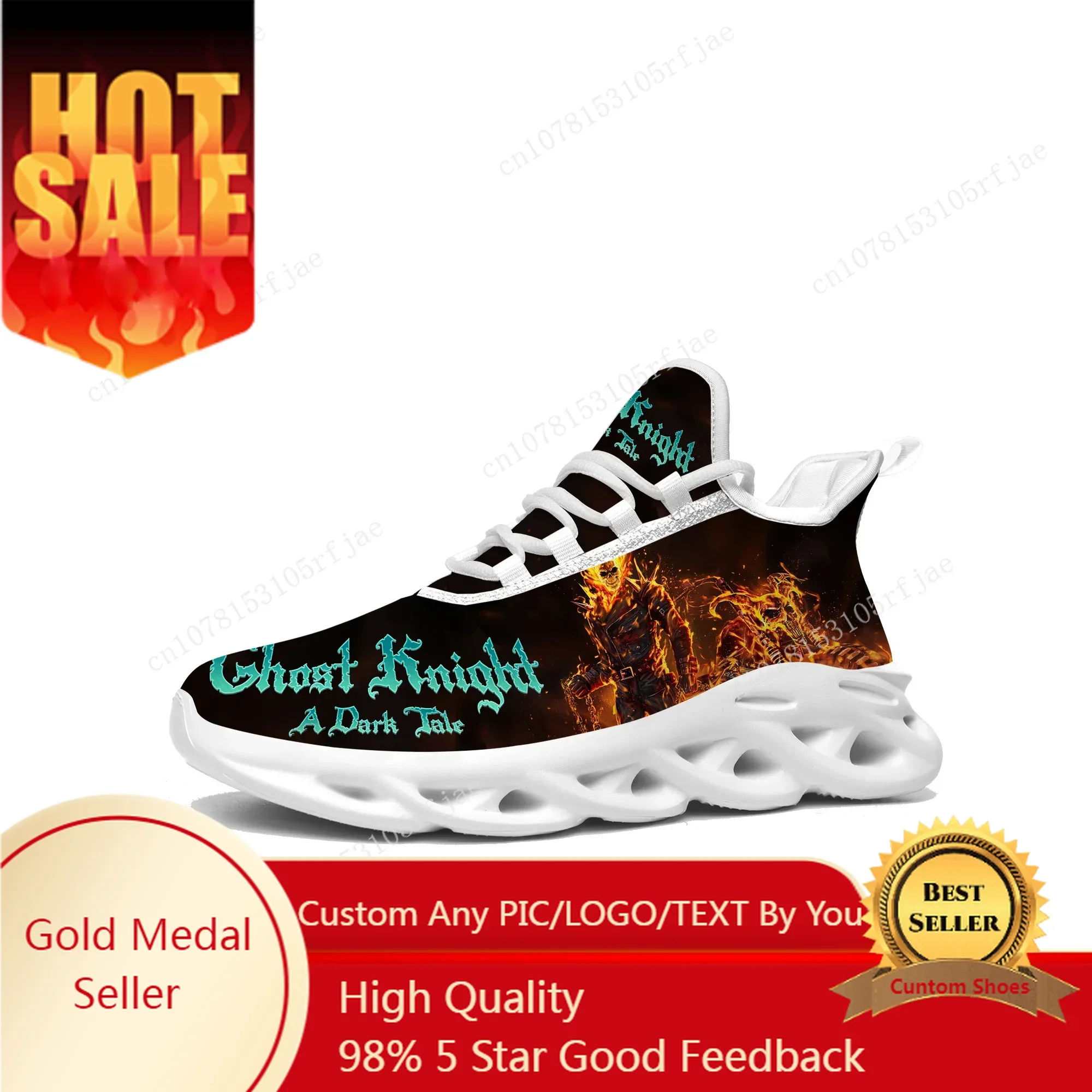 

Hot Anime Cartoon Game Ghost Knight Sneakers Mens Womens Teenager Sports Running Shoes Custom Built Lace Up Shoes