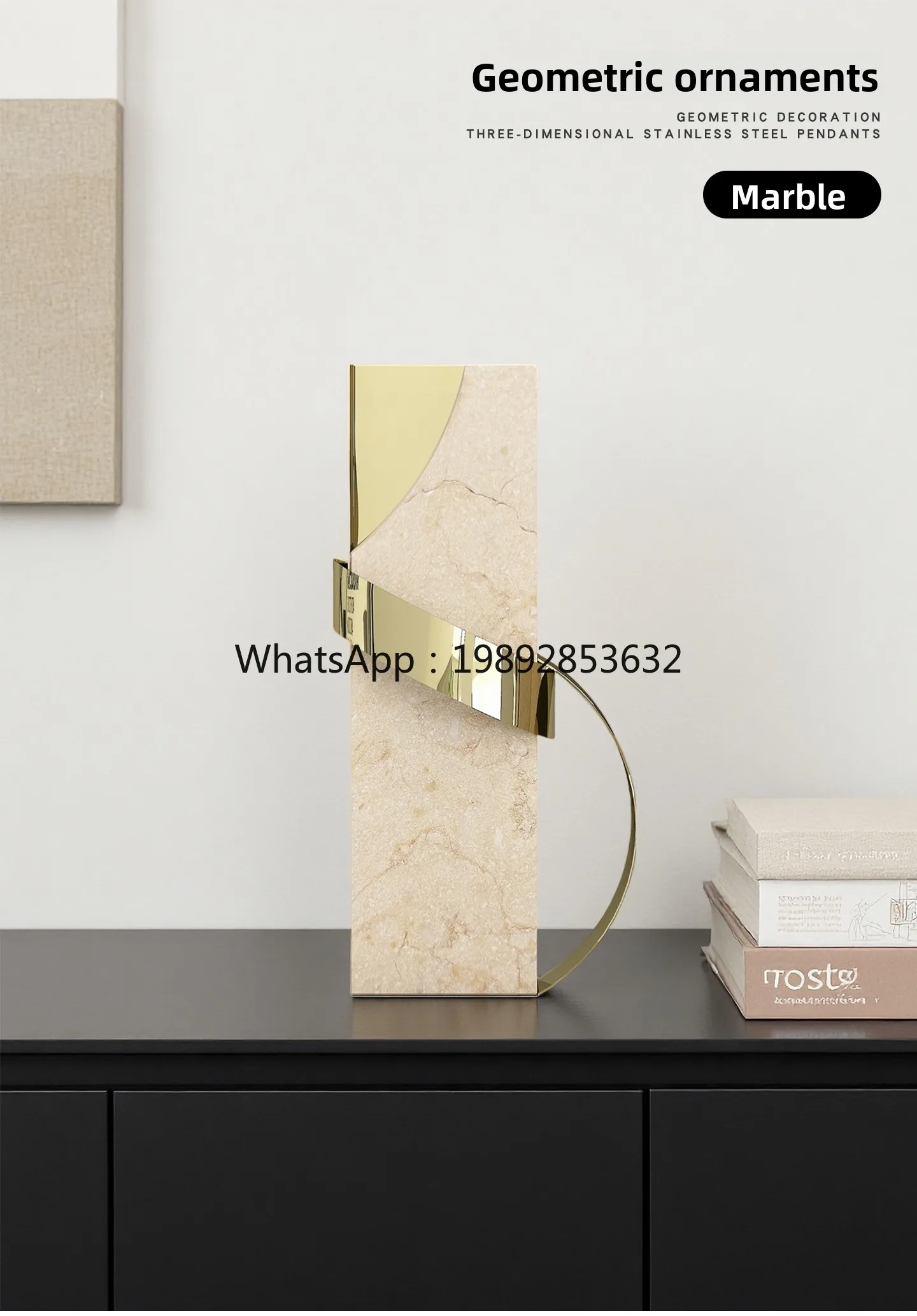 YFY زخرفة فنية من الرخام ديكور راقي خزانة كتب النبيذ المنزلية الحديثة #6