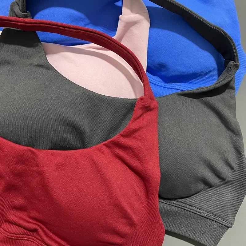 DF Impact حمالة صدر رياضية مع شعار المرأة سلس الرسن الصدرية مفتوحة الظهر اليوغا أعلى حمالات الصدر متوسطة دعم رياضة المحاصيل الأعلى مبطن ملابس رياضية