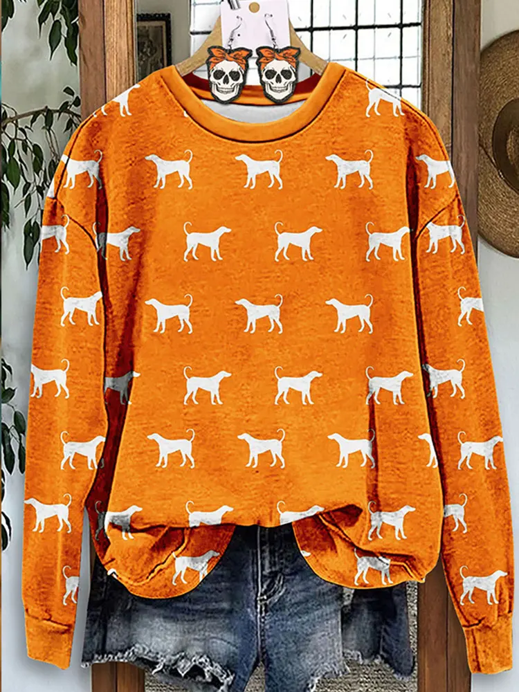 Tennessee Hound Dog Print Sweatshirt