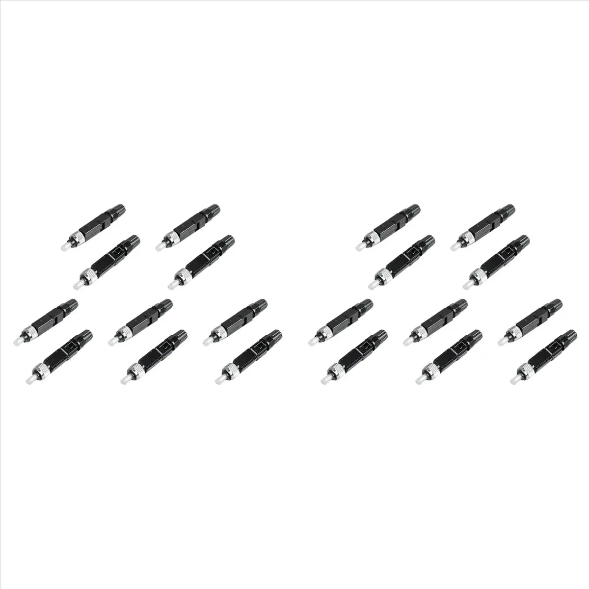 M09K 20Pcs FC Single-Mode Cold Splice Optical Fiber Cable Splice Connector Pre-Buried Fiber Optic Quick Connector