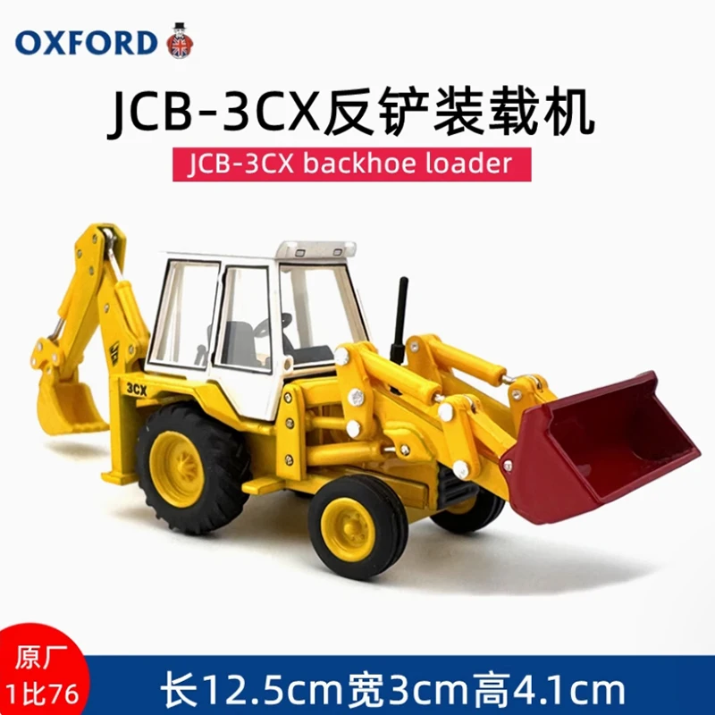 

OXFORD Alloy 1: 76 Scale JCB-3CX backhoe loader Car Model Classics Adult Souvenir Gift Hobby & Toys