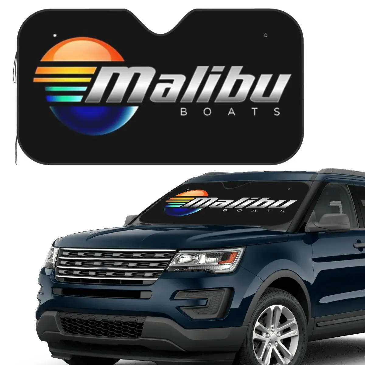 

Malibu Boats POCKET SIDE Sunshade Windscreen Car Front Windshield Window Sun Visor Accessories Covers
