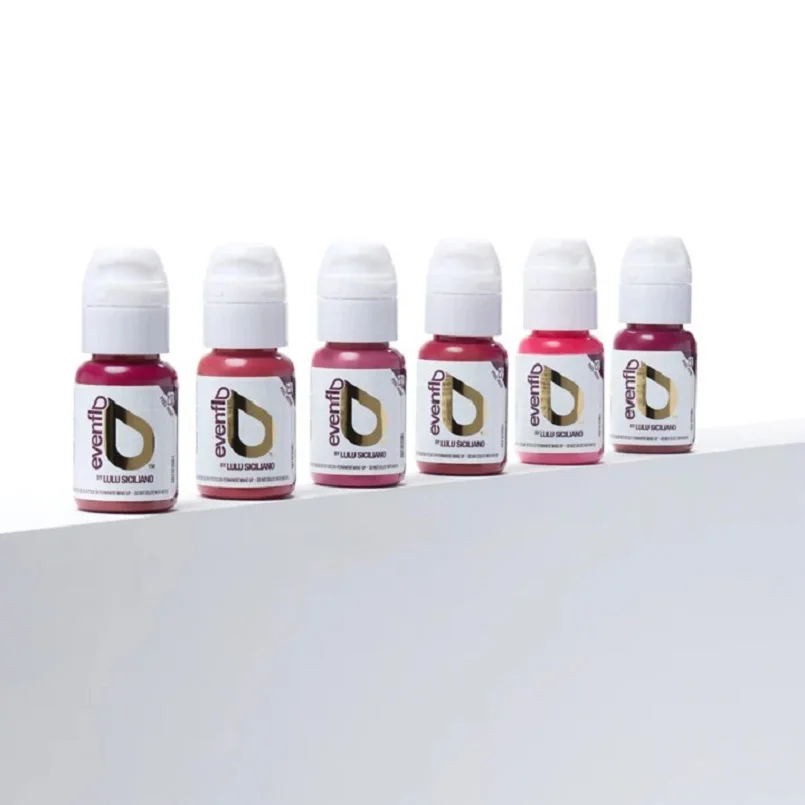 Pigmentos Perma Blend LUXE Evenflo True Lips set PMU, Tinta de Tatuaje de Maquillaje Profesional para Labios, Arte de Belleza y Maquillaje