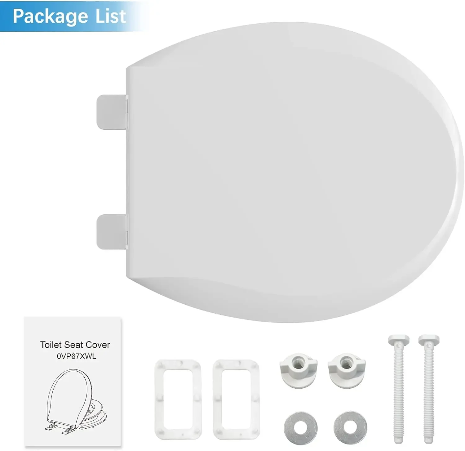 Toilet Lid WC  Toilet Seat for Both Adults and Children V-shaped Quick-release Universal Toilet Lid  Bathroom Accessories