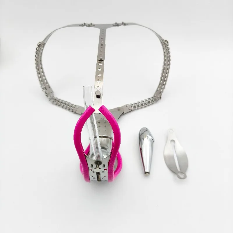 Stainless Steel 2.0 Chastity Cage Men's Breathable Metal Underwear with Anal Plug and Vaginal Plug BDSM Training Adult Sex Toy view 6