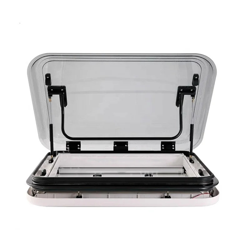 Camper Trailer RV Accessories 700*500 Mm With Led Light-Anti-Yellowing High Quality Circle Car Skylight Car Window