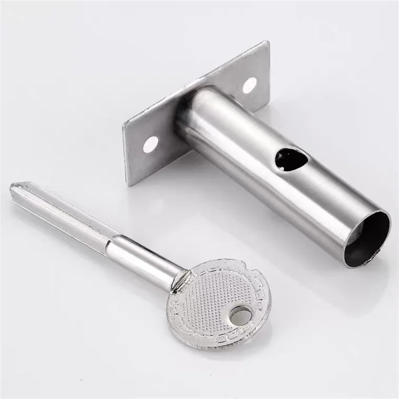 2 Set New Security Door Bolts With Fitting & Star Key Secure Strong Dead Lock Stainless Steel Invisible Latches Bolts