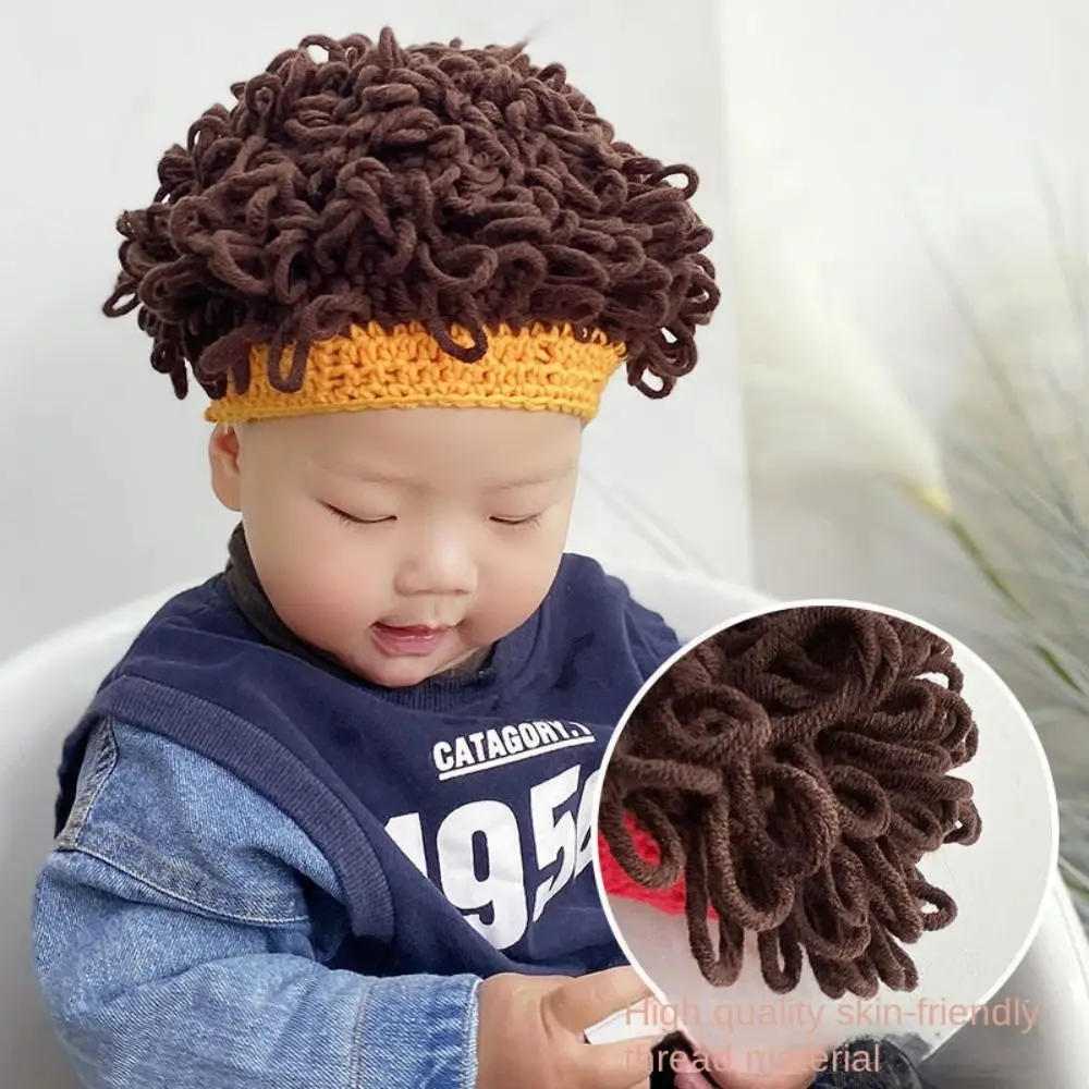 

High Quality Cute Wig Cap Funny Breathable Wig Hat Infant High Elasticity Photography Props for Baby