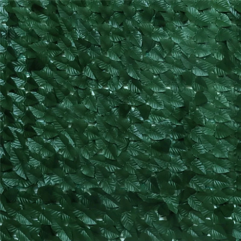 

ABVJ-Artificial Leaf Privacy Fence Screen 2X1M Hedge Panels Balcony Screen Ivy Leaves Fence Screen For Wall Garden Decor