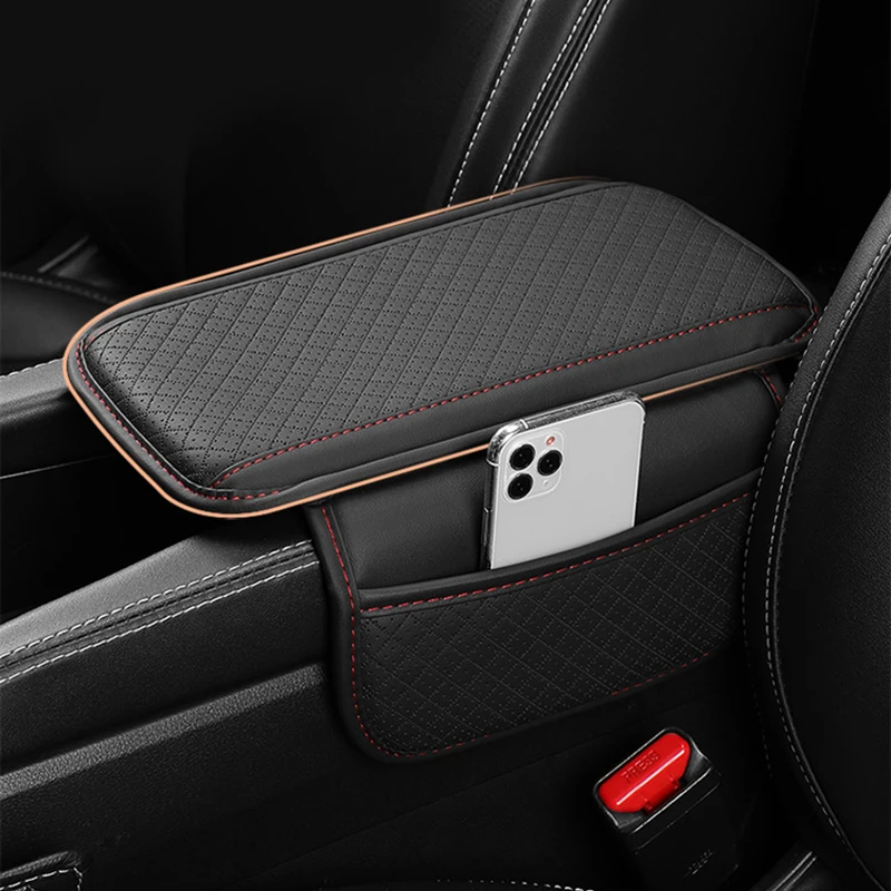 

Car Arm Rest Cushion Center Console Protection Cover With Storage Pocket Anti Scratch Auto Armrest Box Pad