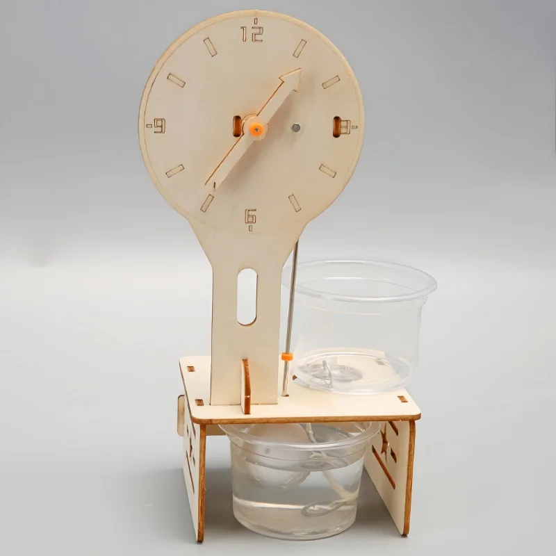 Orologio antigoccia fatto a mano per bambini fai-da-te Kit di esperimenti scientifici educativi in legno Giocattolo interattivo genitore-figlio Set da gioco educativo assemblato