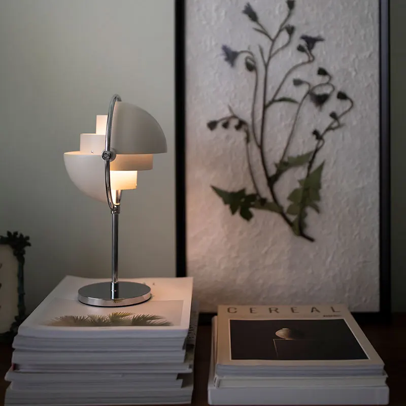 

Danish portable light Nordic bedroom living room wireless rotating table lamp retro bedside lamp charging night light ambient li