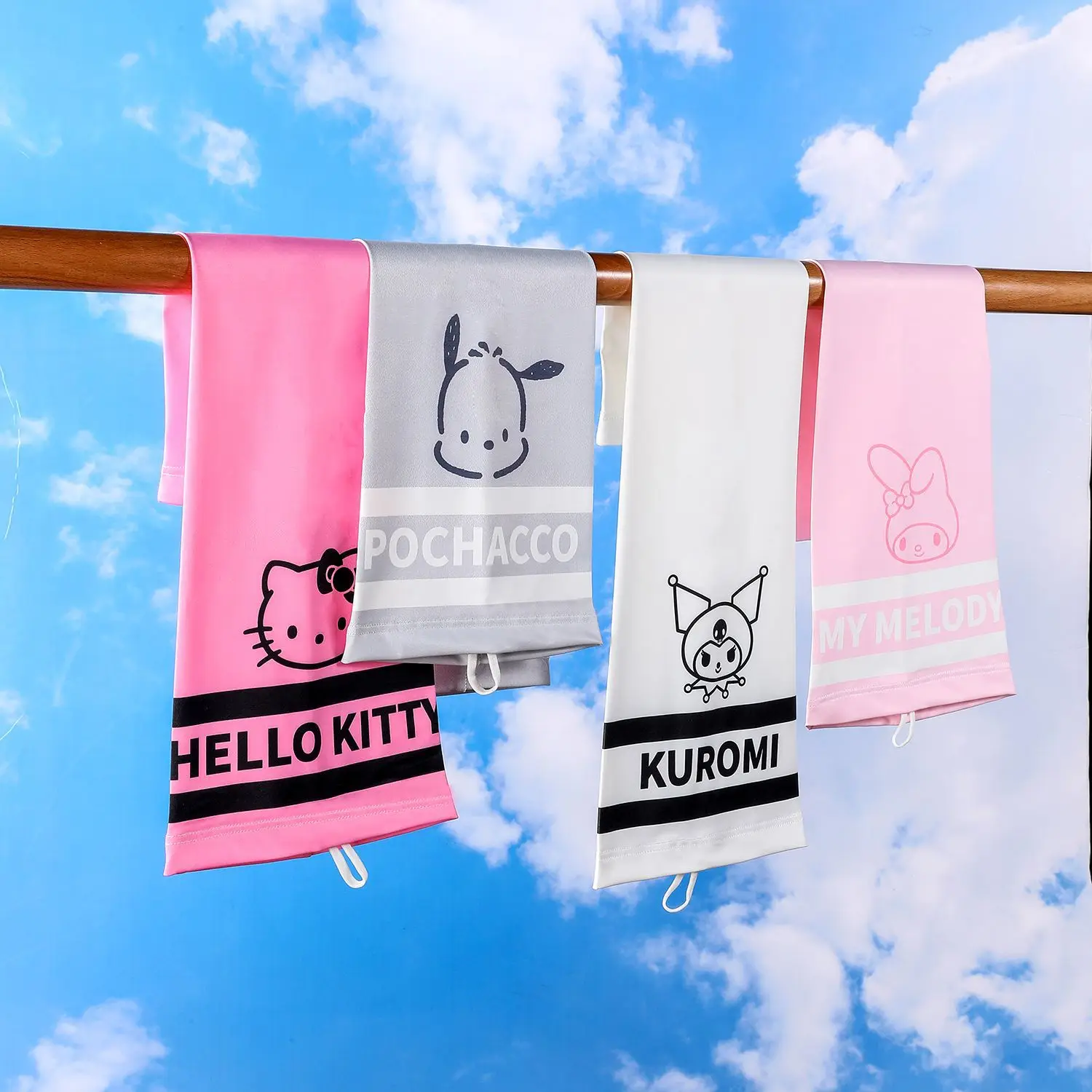 

Sanrio Ice Sleeves Sunscreen Sleeves Ice Silk Arm and Arm Sleeves Adult and Children's Long Sleeves Anti UV Stripes