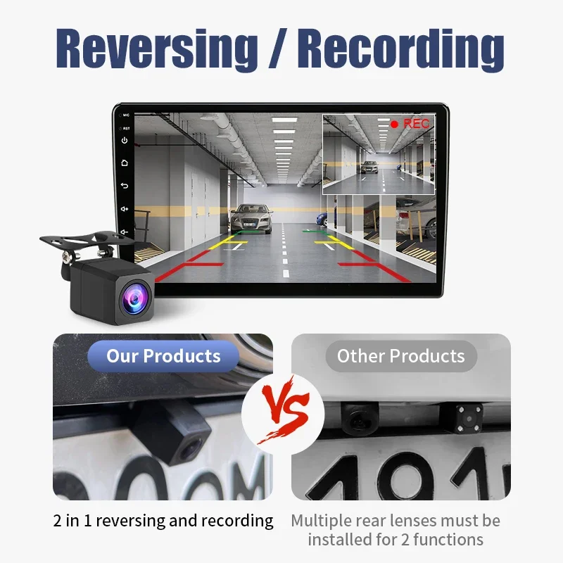 USB ADAS Car DVR Dash For Auto Android Multimedia Player Front And Rear Dual Camera Loop Recording Motion Detection Cameras