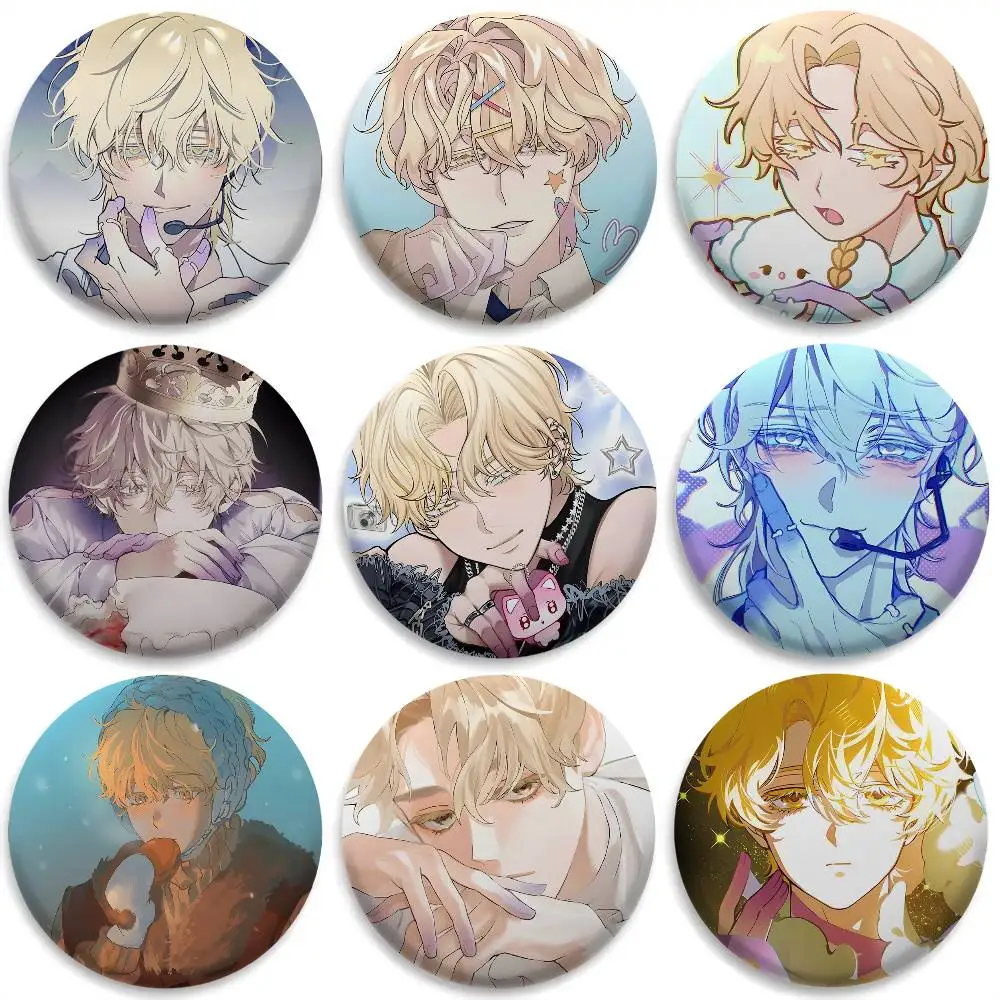 

A-Alien Stage Luka Anime Boy Badges Round Exquisite Badge Brooches Creative Pins For Clothes Hat Backpack Gift Accessories