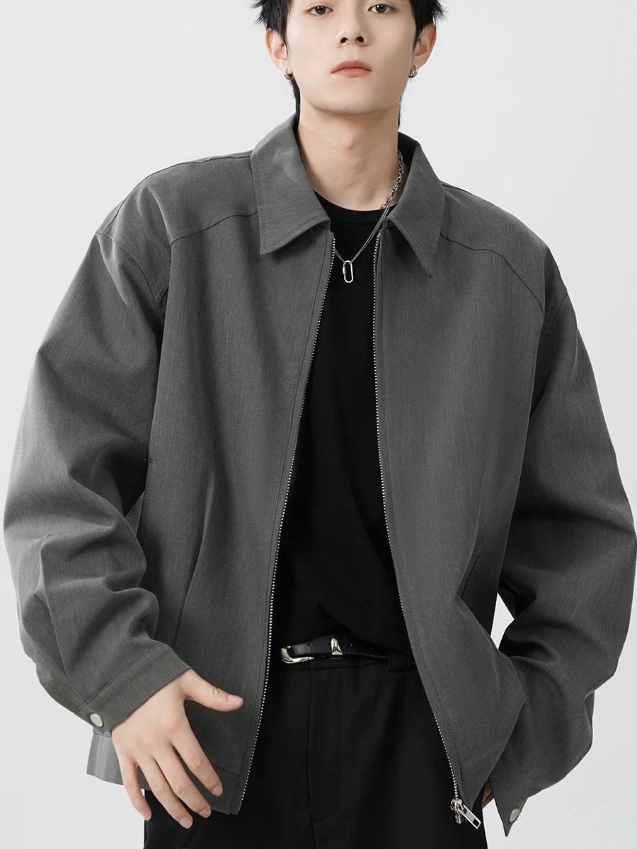 

Мужской свободный повседневный костюм American Sle на весну и осень, джемпер, очаровательная верхняя одежда, длинная застежка-молния свека, без кета