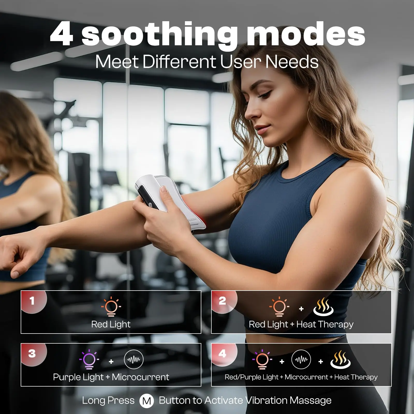 Portable Electric Fascia Blade, 4in1 Heated Gua Sha Massager with Red Light Therapy, Microcurrent Vibration, Deep Tissue