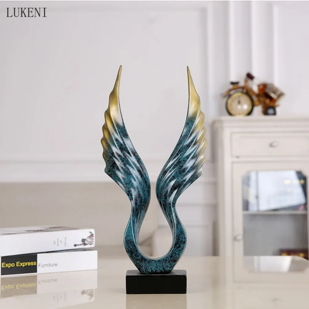 

Creative European Style Wine Cabinet TV Cabinet Living Room Home Craft Decorations Wedding Gifts Abstract Eagle Resin Ornaments