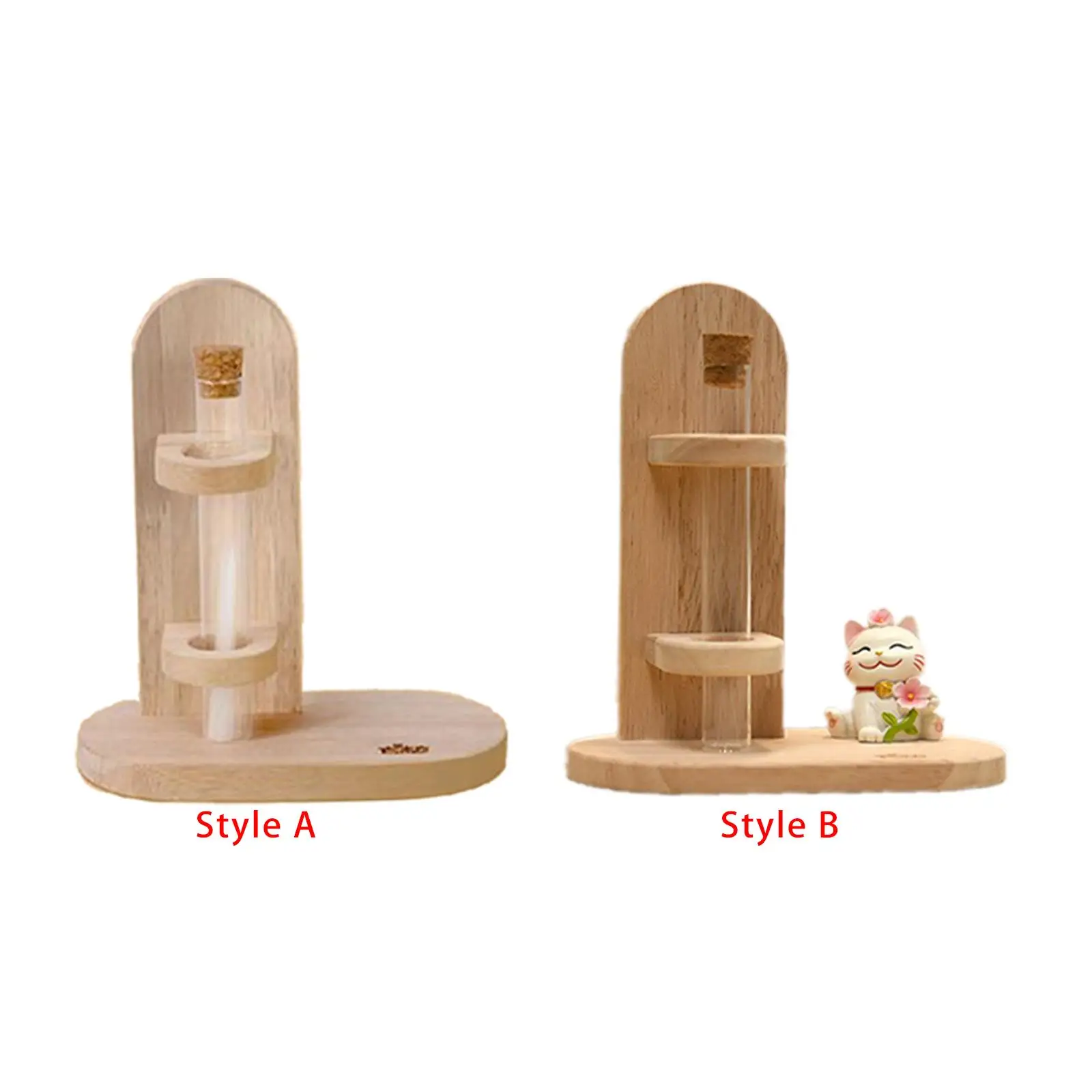 Pet Hair Commemorative Box Wooden Ornaments Gift Transparent Glass Fashion Cat Whisker Jar for Cats Dogs Kitty Rabbits Kitten