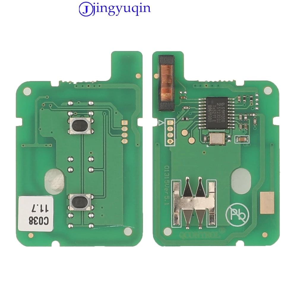 jingyuqin 10ps Remote Key 2/3 Button 434MHZ With 4A PCF7961M Chip For Renault Sandero Dacia Logan