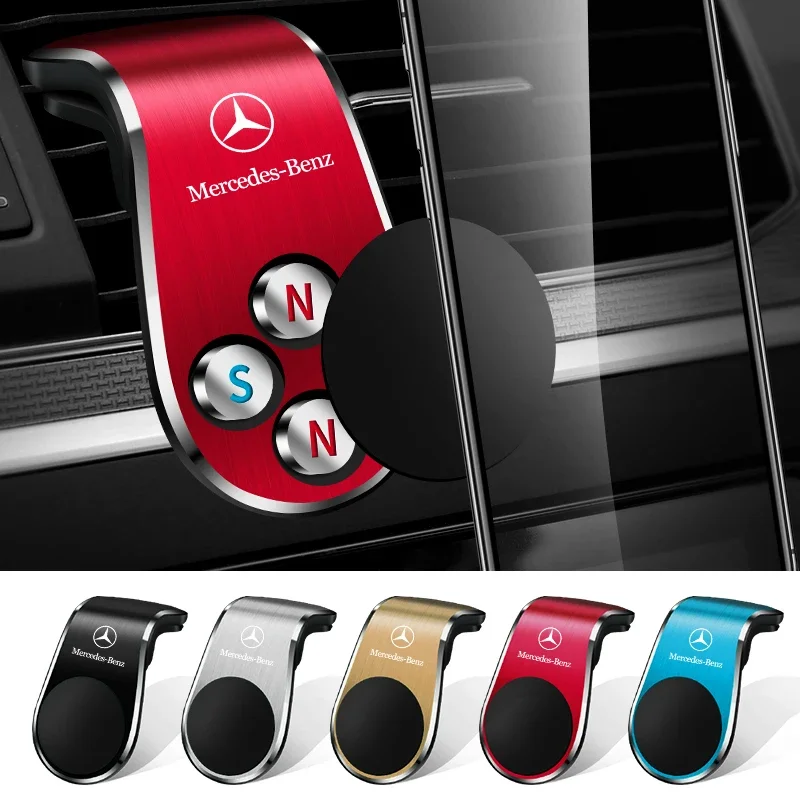 Magnetic Car Logo Universal Mobile Phone Holder for Mercedes Benz AMG C63 S320 W164 W203 W204 W168 C180 E320 A200 CLA CLK CLS ML