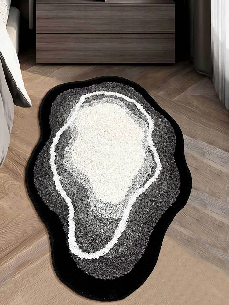 Modern Carpet Flocking Anti-slip Rug for Bathroom Tufted Bedroom Bedside Rug Carpet House Decoration Window Mat Player