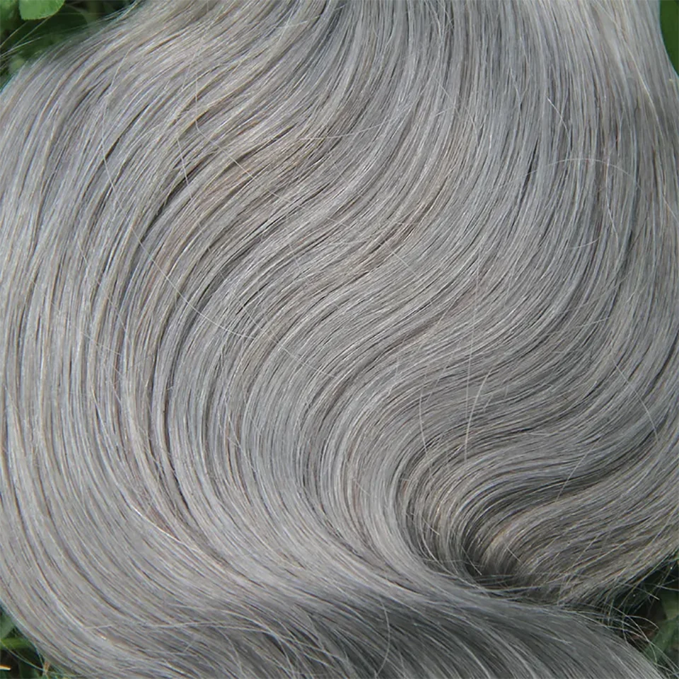 10-30 بوصة الجسم موجة حزم الشعر البشري فضي رمادي 100% غير المجهزة البرازيلي شعر بشري لعذراء لحمة مزدوجة للنساء 1/3/4 قطعة #5