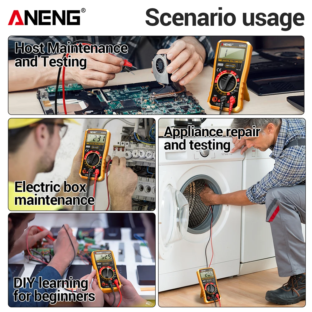 ANENG SZ852 マルチメータースマートデジタルテスタ - Diy Electronics Tools のレビューと価格