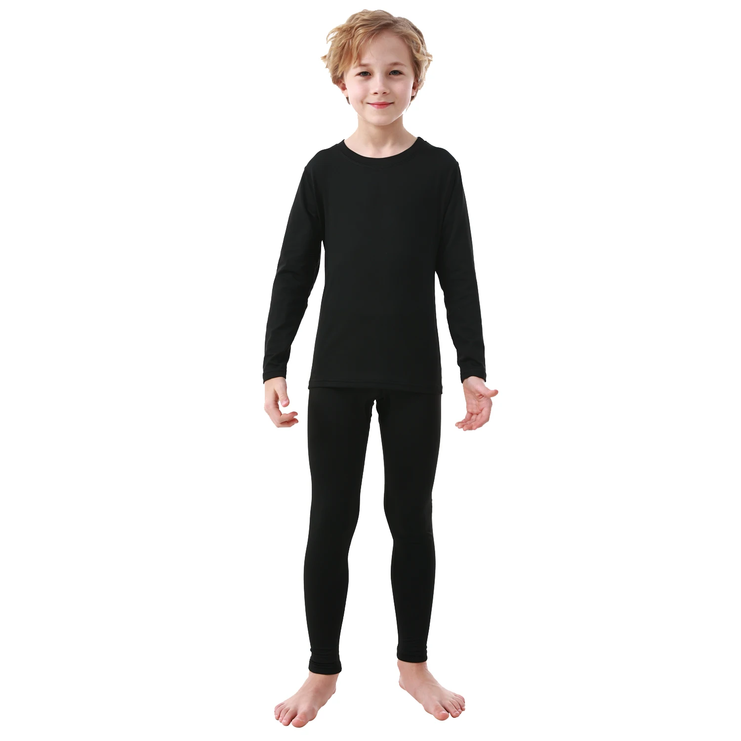 Children Winter Ski Thermal Underwear Sets Boys Girls Warm Breathable Thermo Underwear Sets Long Sleeve T-shirt