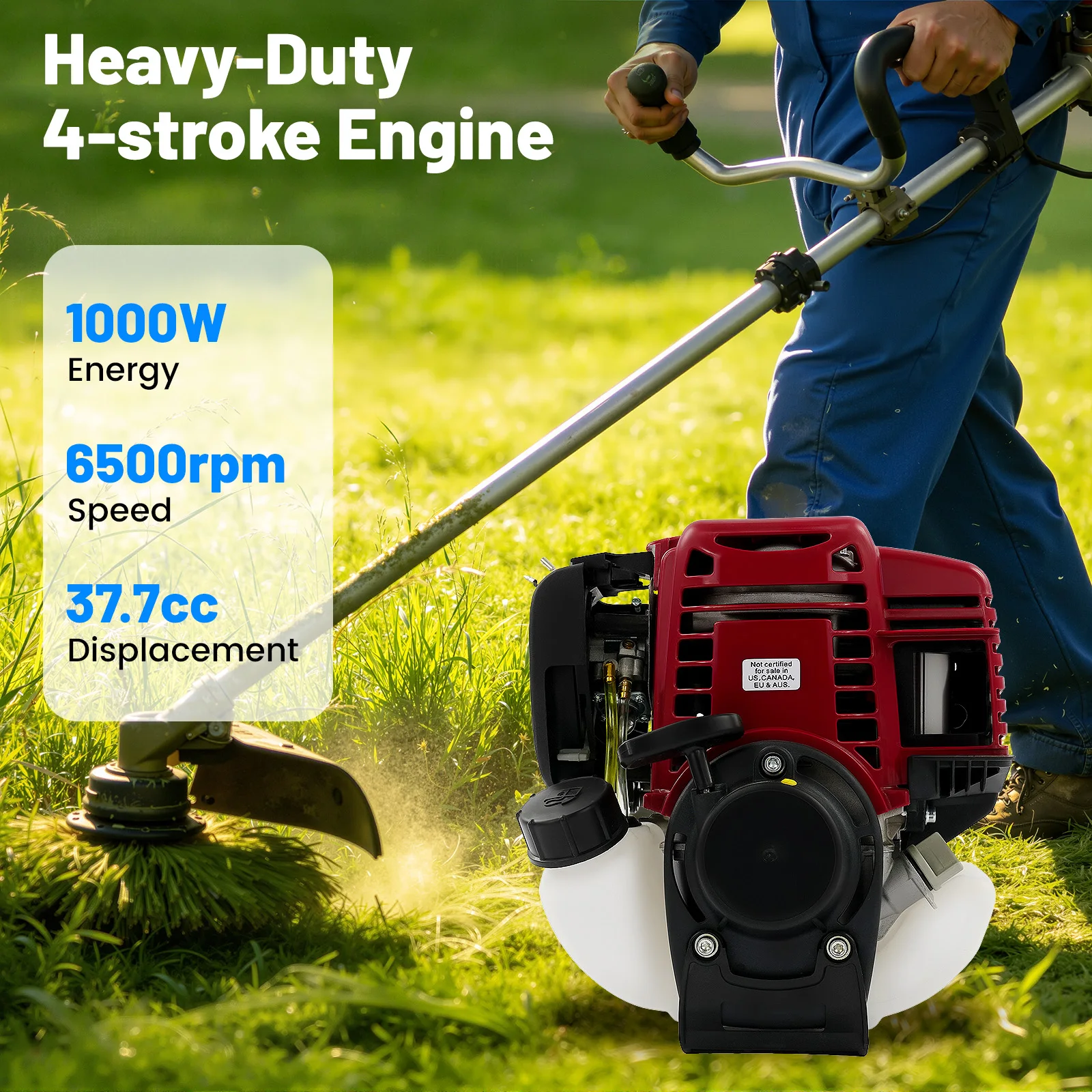 

BYMAOCAR 37.7CC 4-Stroke Gas Engine Air-Cooled 6500RPM for Go Kart Lawnmower Post Hole Digger