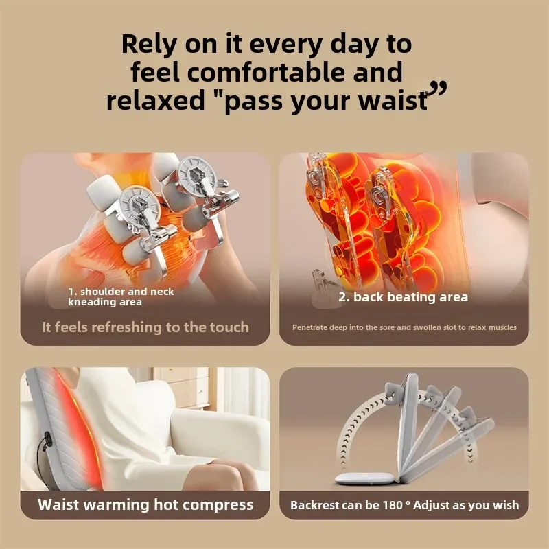 Massage chair for home full-body multifunctional back waist cervical vertebra instrument small electric smart sofa cushion view 5