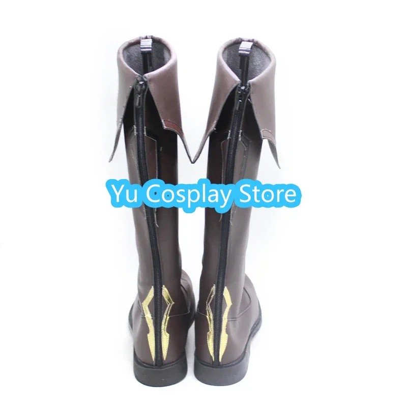 PU Couro Kaeya Cosplay Sapatos, Game Genshin Impact Prop, Botas de Carnaval de Halloween, Custom Made