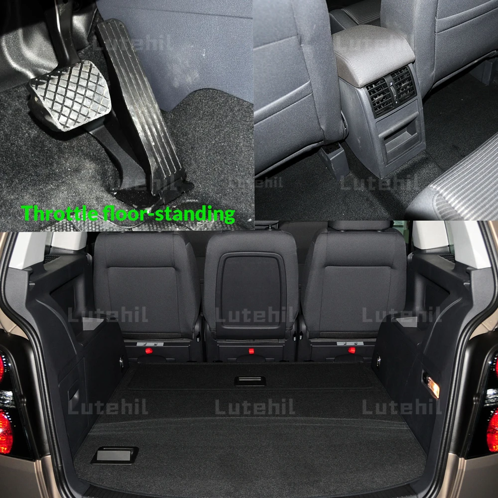 Car Floor Mats For Volkswagen  VW Touran 5 Seats 2006-2015 07 08 09 10 11 12 13 14 Car Trunk Mat Carpet Cover