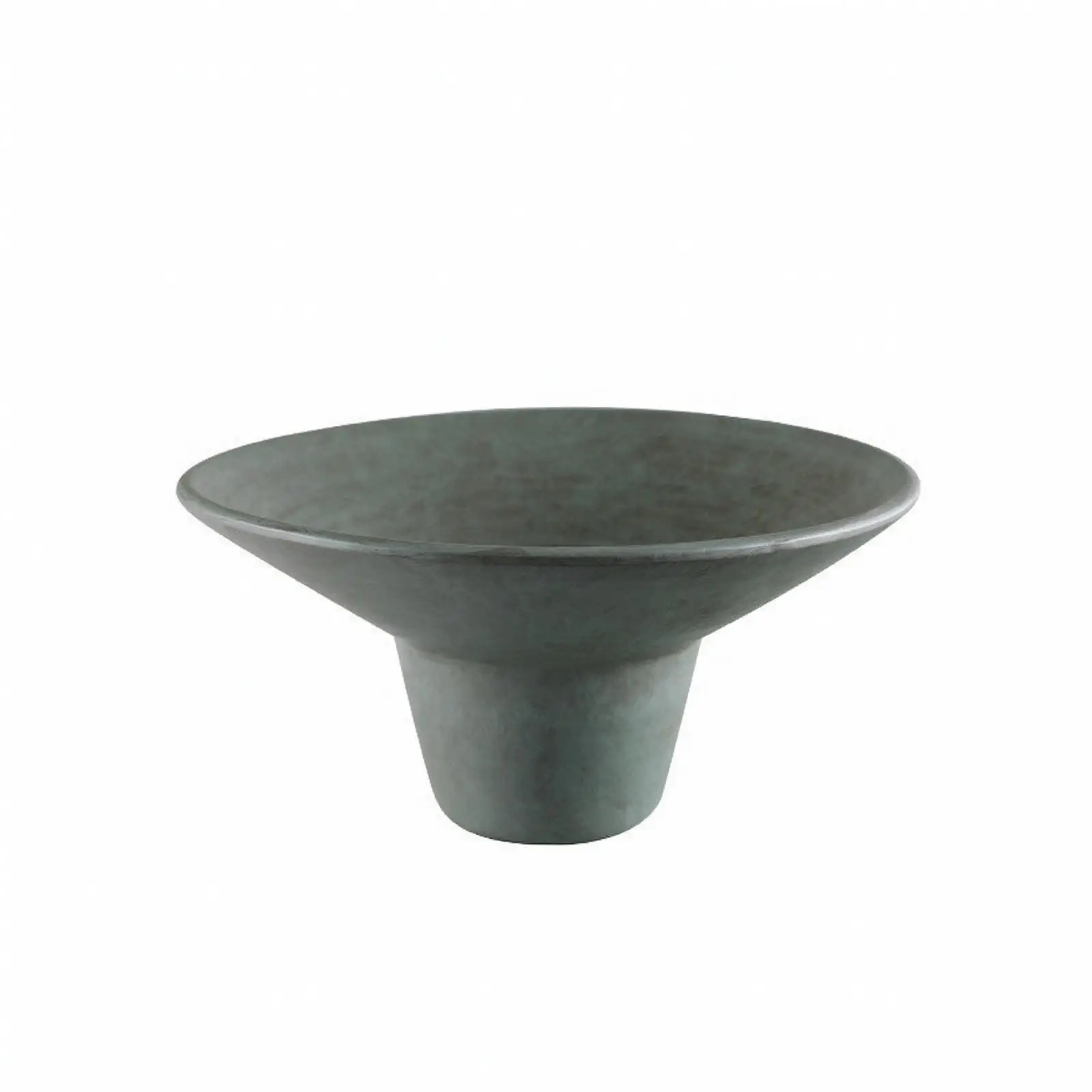 Pedestal Bowl Sculptural Bowl with Pedestal Base Vessel with Stemmed Base Minimalist Matte for Dining Tables, Consoles