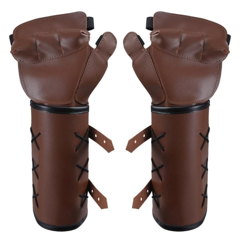652F Adjustable Boxing Gloves Men Cosplay Knight Wristbands Adult Cycling Bracer