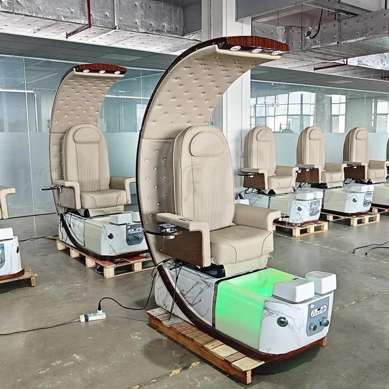Electric Luxury Manicure Pedicure Chair PU Leather Foot Spa Massage Chair for Nail Salon Furniture Spa Pedicure Chair