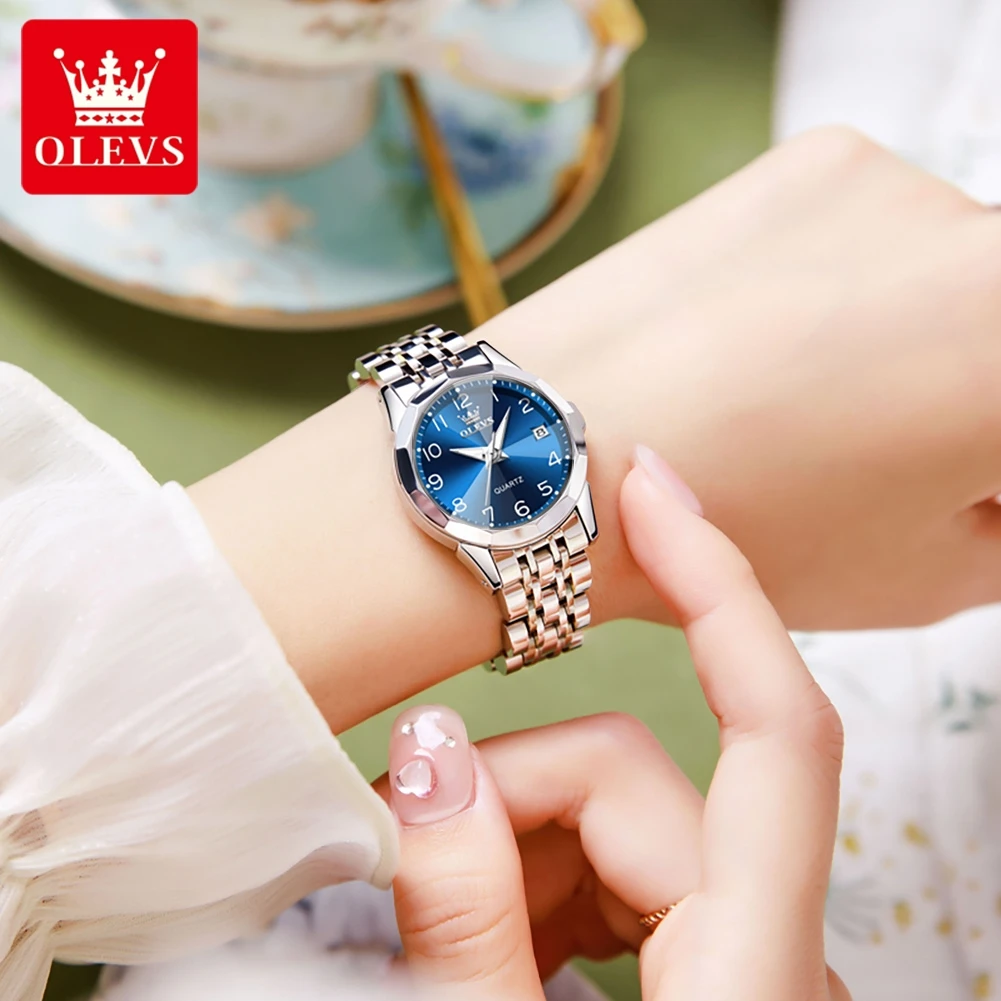 OLEVS Couple Watches Top Brand Trend Fashion Original Quartz Watch for Lover Waterproof Luminous Date Week Men and Women watch