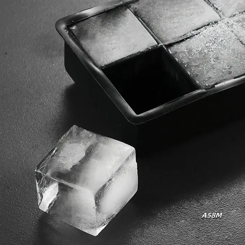 

Ice Cake Tray Silicone Ice Mold Large Square Ice Cake Mold Maker 8 Grid For Whiskey Cocktail