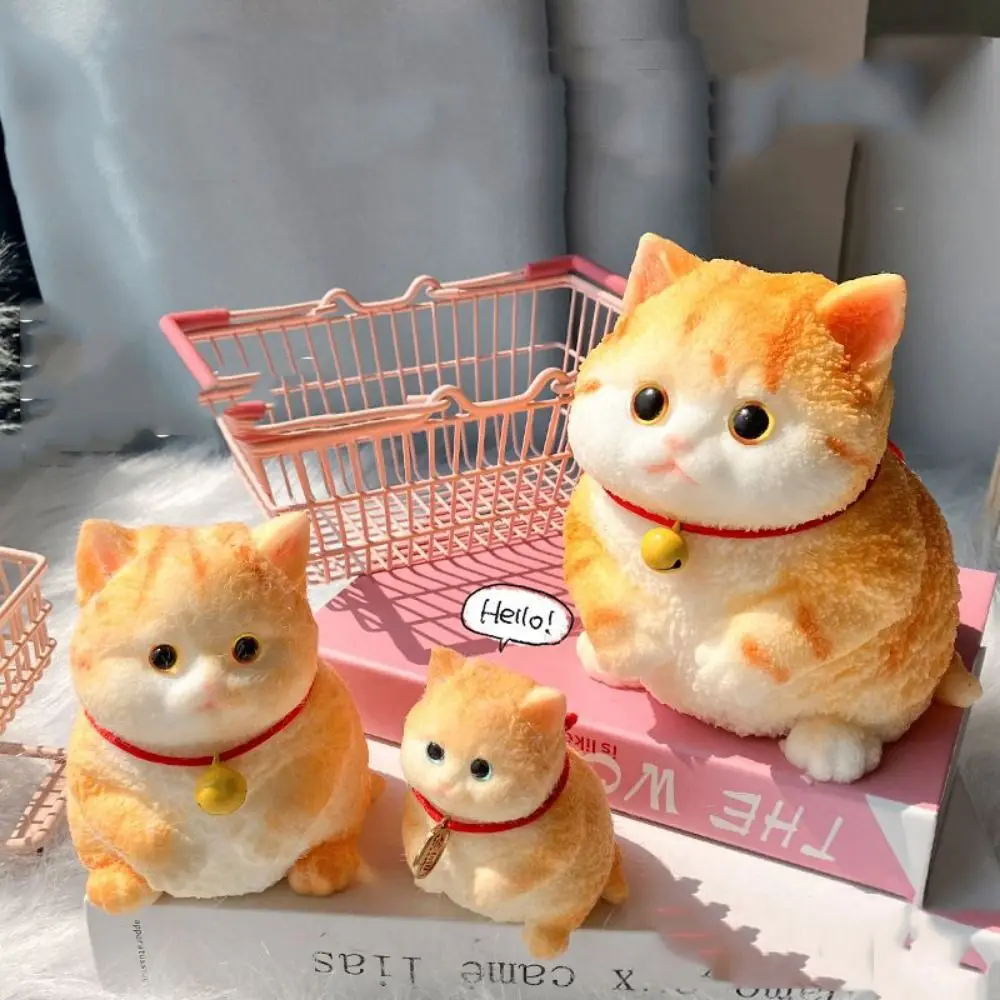 Slow Rebound Big Cat Doll Squeeze Toy Animal Cartoon Simulation Cat Squeeze Toys Soft Colorful Cat Fidget Toy Office