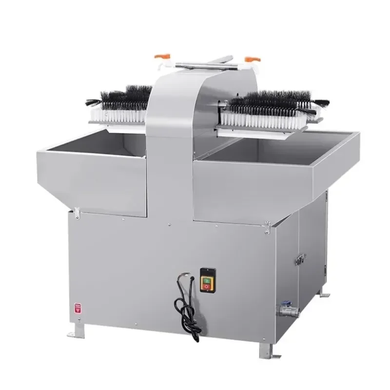 Semi-automatic bottle brushing machine double-head bottle washing machine bottle brushing machine