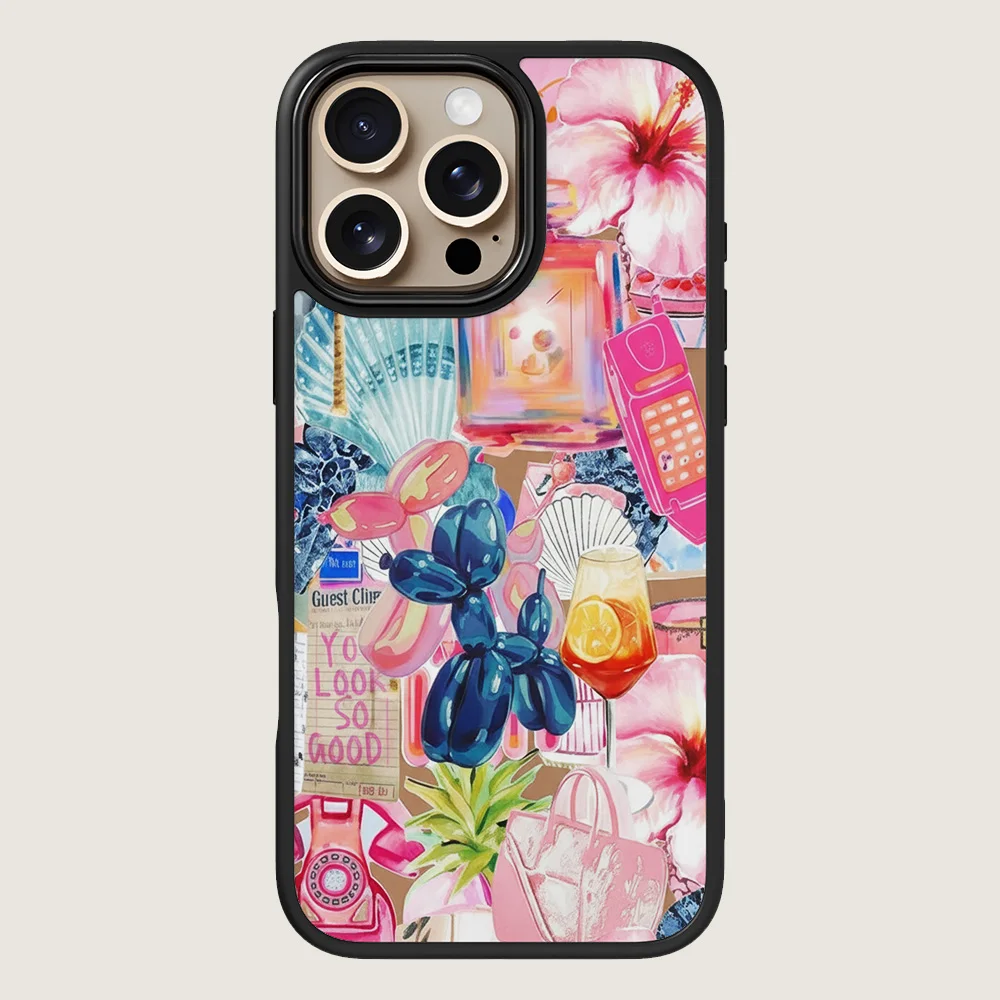 

Магнитный чехол для телефона IPHONE 17, 16, 15, 14, 13, 12, 11, 16e Air PRO Plus, синий воздушный шар, собака, жесткий глянцевый противоударный чехол