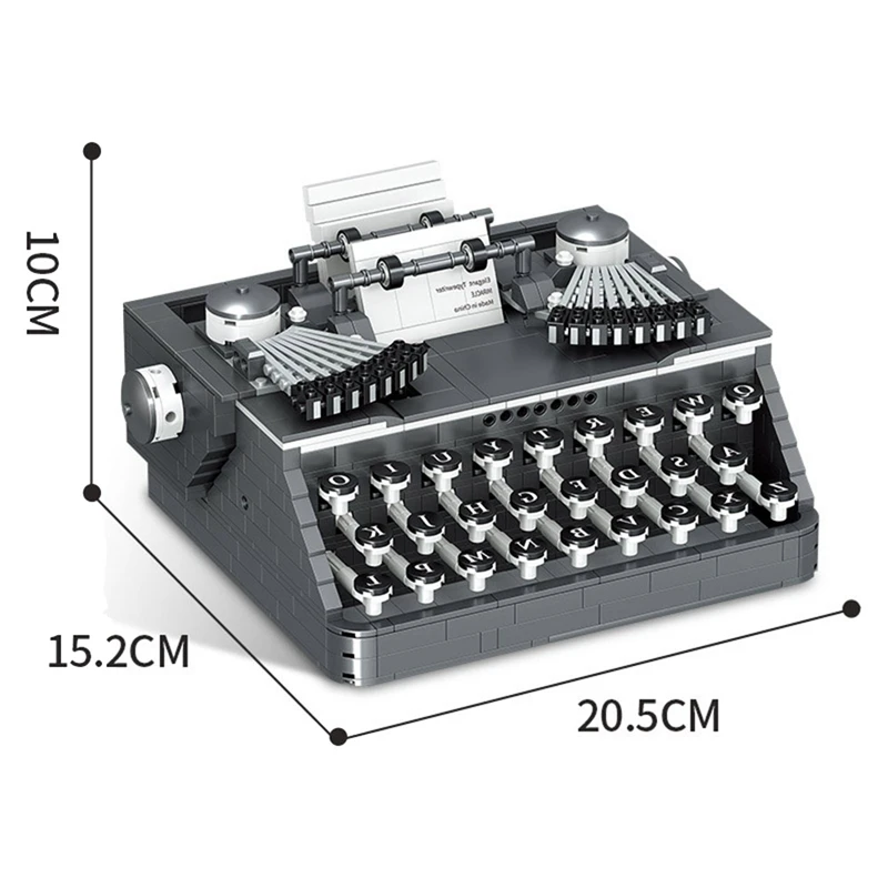타자기 키보드 장난감, 미니 사이즈 빌딩 블록, DIY 쓰기 기계, 벽돌 장난감, 어린이 선물