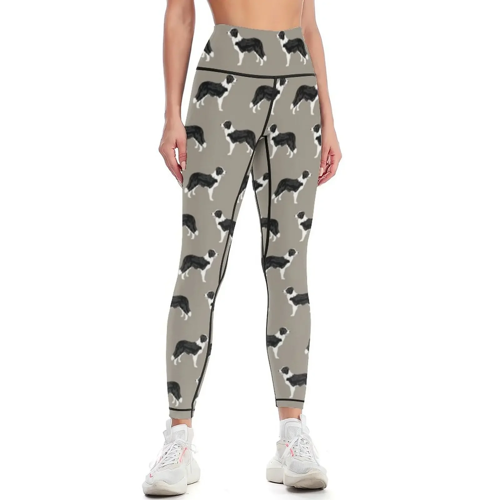 Patrón de perro Border Collie, regalos para amantes de los perros artísticos para mascotas con razas favoritas de PetFriendly Leggings