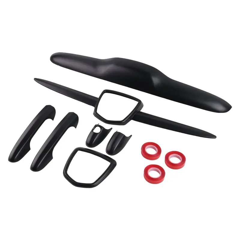 Matte Black Exterior Cover Kit For Fiat Abarth 500 595 695-A97E