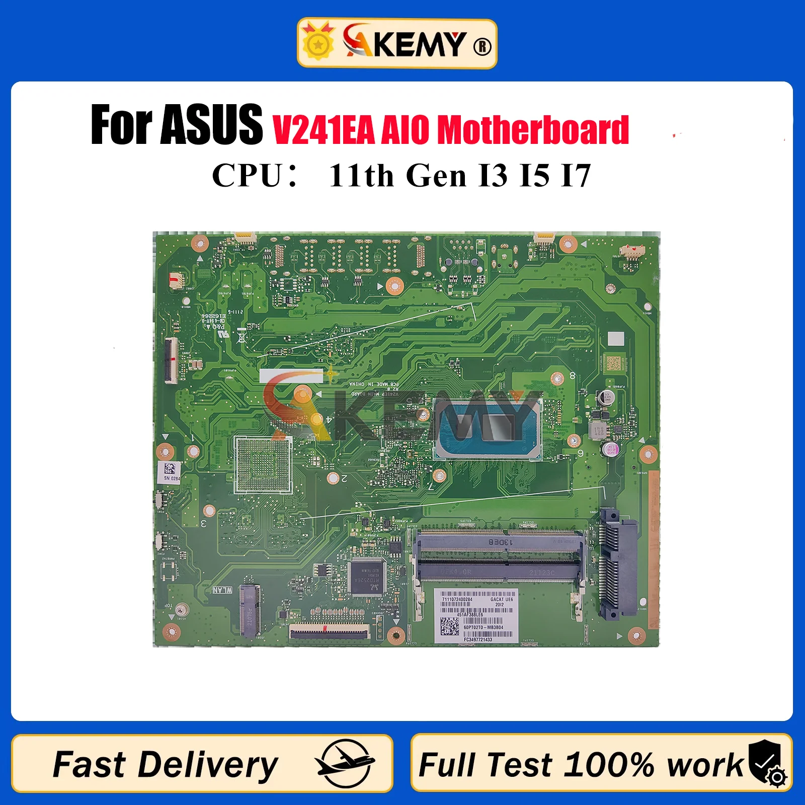 

V241EA Motherboard For ASUS Vivo AiO V241E V241EA V241EP Mainboard With I3 I5 I7 CPU 100% tests OK fast shipping High quality