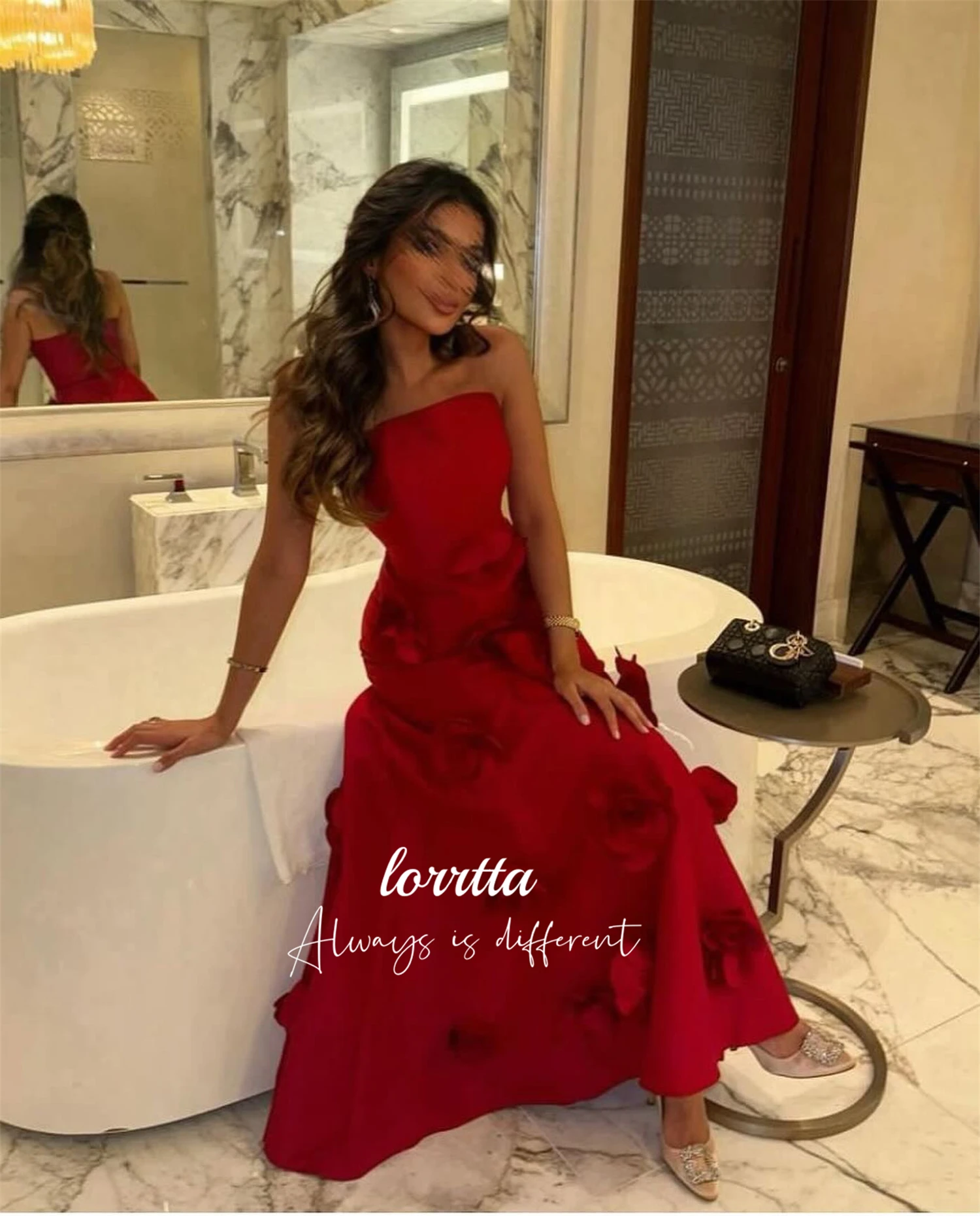 

Lorrtta 3D Flowers Party Dress Evening Prom Formal Dresses Woman Robe Soiree De Luxe 2025 Ball Gowns Elegant Gala Customized