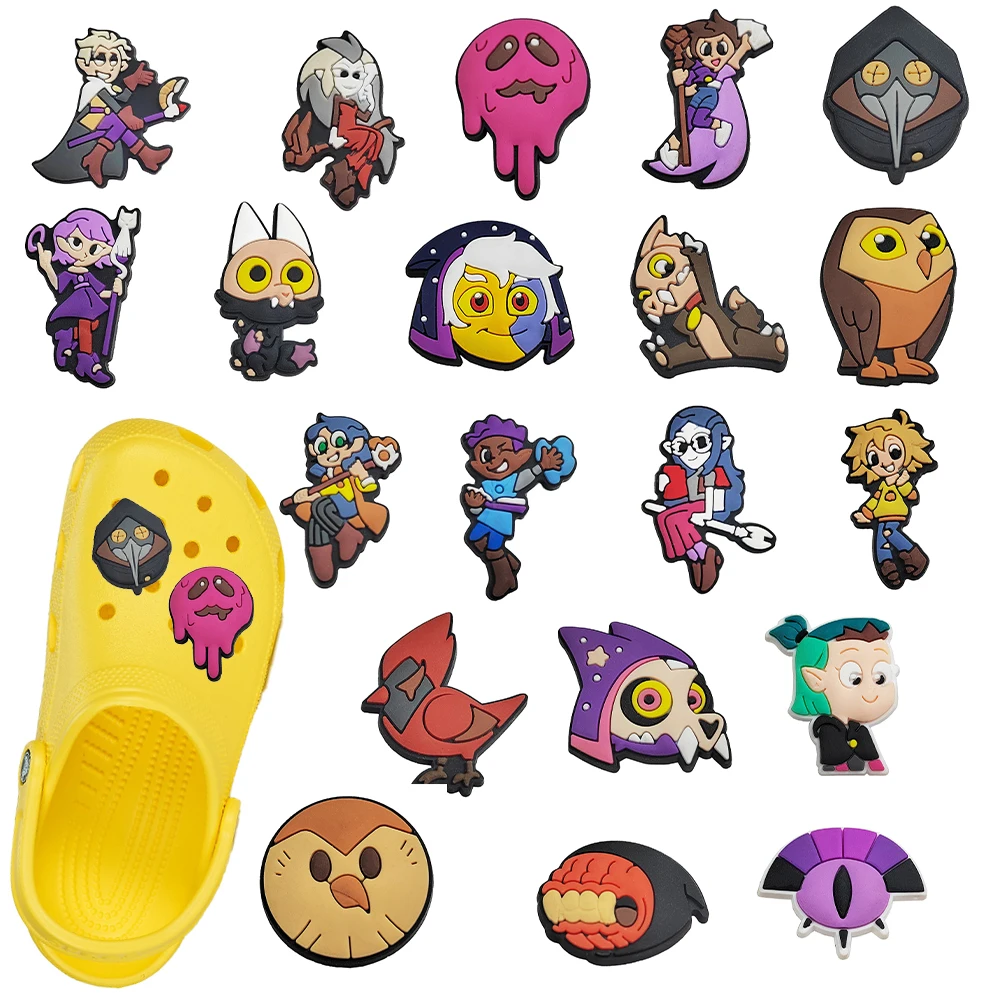 

Горячая распродажа: 20 шт. мультяшных ПВХ-шармов для обуви по мотивам сериала «Дом совы», съемные, водонепроницаемые, для творчества, подарки для вечеринок