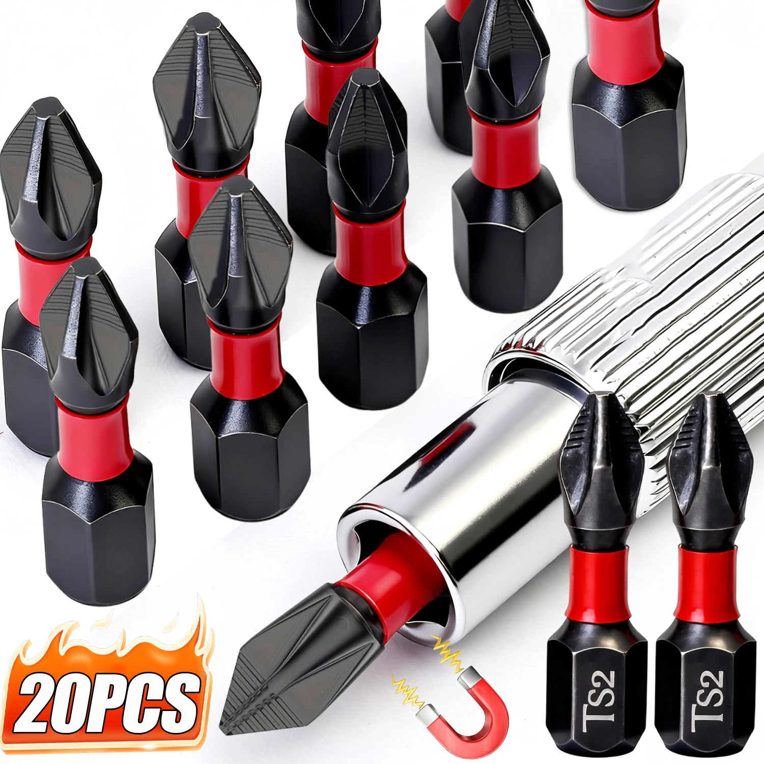 

Cross Shaped Screwdriver Drill Bit Magnetic Anti-slip Alloy Steel Impact Drill Bits Steel Screw Installation Disassembly Tools