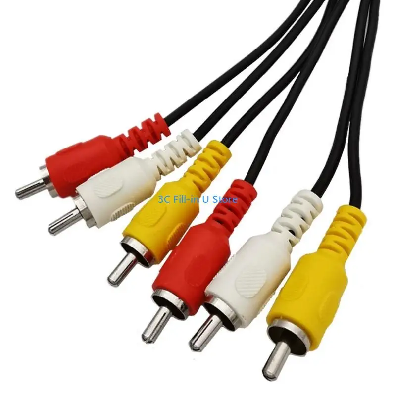 G8TA 9Pin Mini DIN to 6RCA AV Sound Video Cable with Coppers Conductors for Uninterrupted Transfer